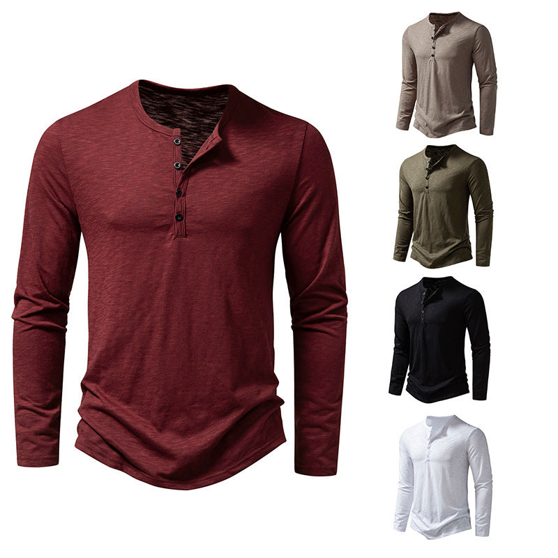 Aurelian & Co. Men’s Casual Long-Sleeve Pullover – Solid Color, Sporty Fit