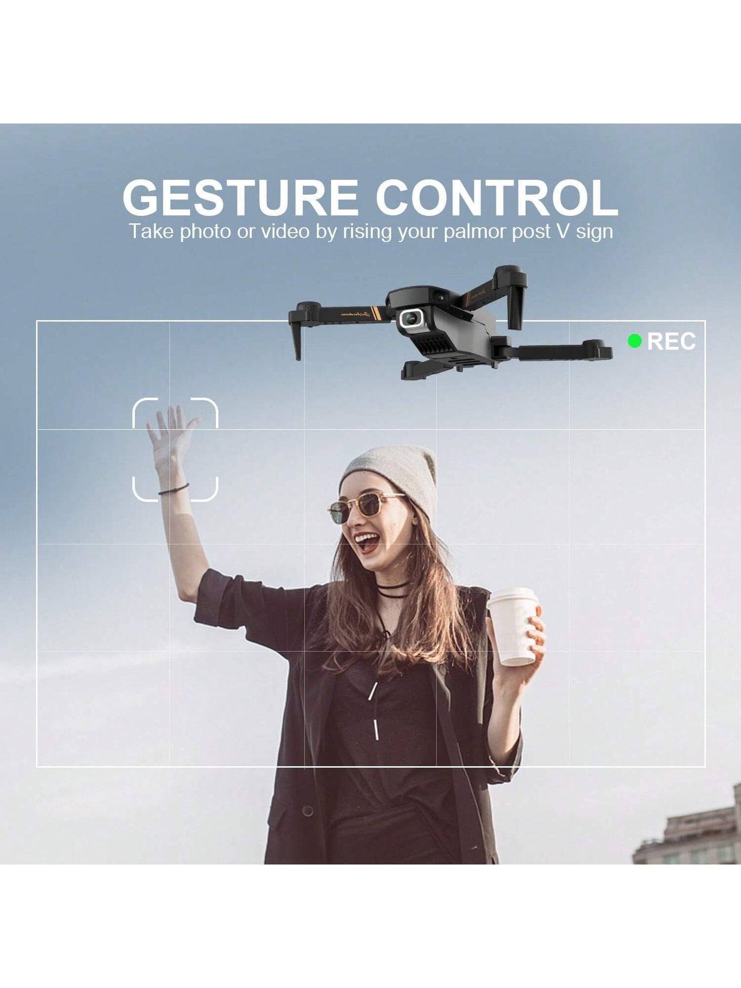 Aurelian & Co. 4DRC V4 Foldable Mini Drone – 1080P HD Camera, 26-Min Flight, 3 Batteries, Remote-Controlled Quadcopter
