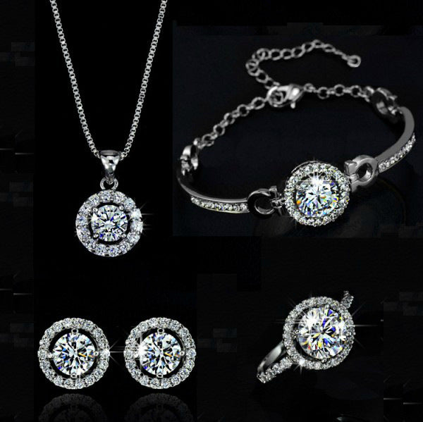 Aurelian & Co. Women's Floral Alloy Jewelry Set – Earrings & Collar