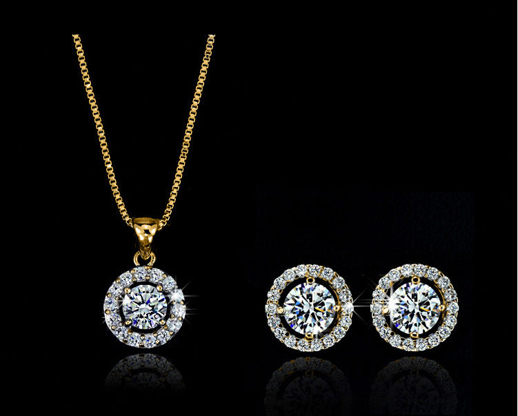 Aurelian & Co. Women's Floral Alloy Jewelry Set – Earrings & Collar