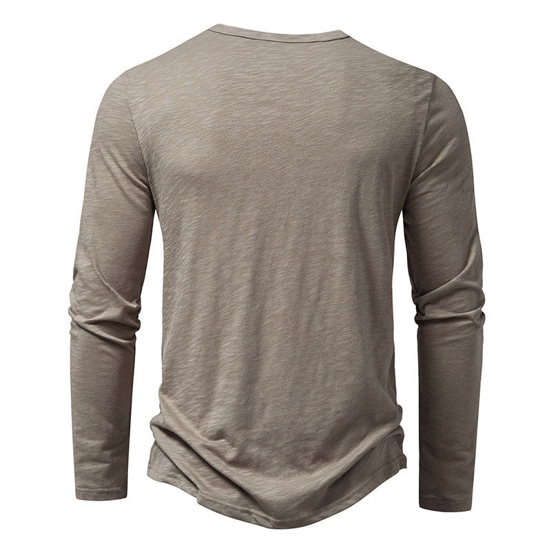 Aurelian & Co. Men’s Casual Long-Sleeve Pullover – Solid Color, Sporty Fit