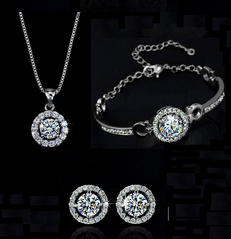 Aurelian & Co. Women's Floral Alloy Jewelry Set – Earrings & Collar