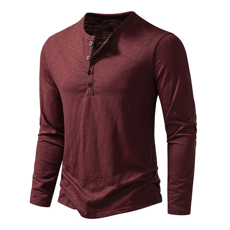 Aurelian & Co. Men’s Casual Long-Sleeve Pullover – Solid Color, Sporty Fit