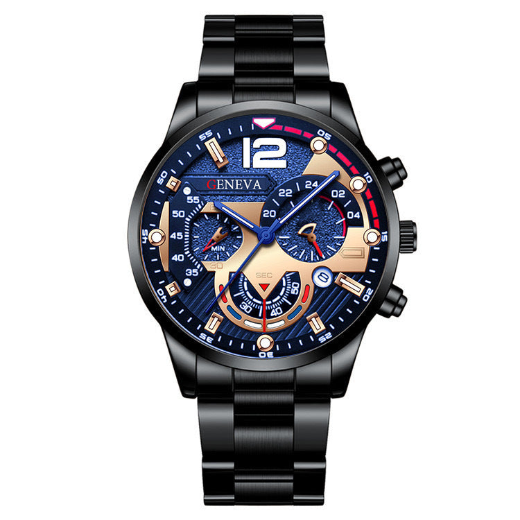 Aurelian & Co. 2-Piece Men's Quartz Watch & Bracelet Set – Business Style, Steel Band
