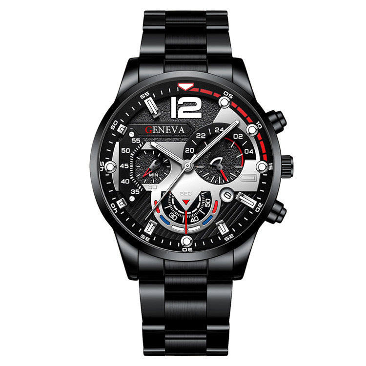 Aurelian & Co. 2-Piece Men's Quartz Watch & Bracelet Set – Business Style, Steel Band