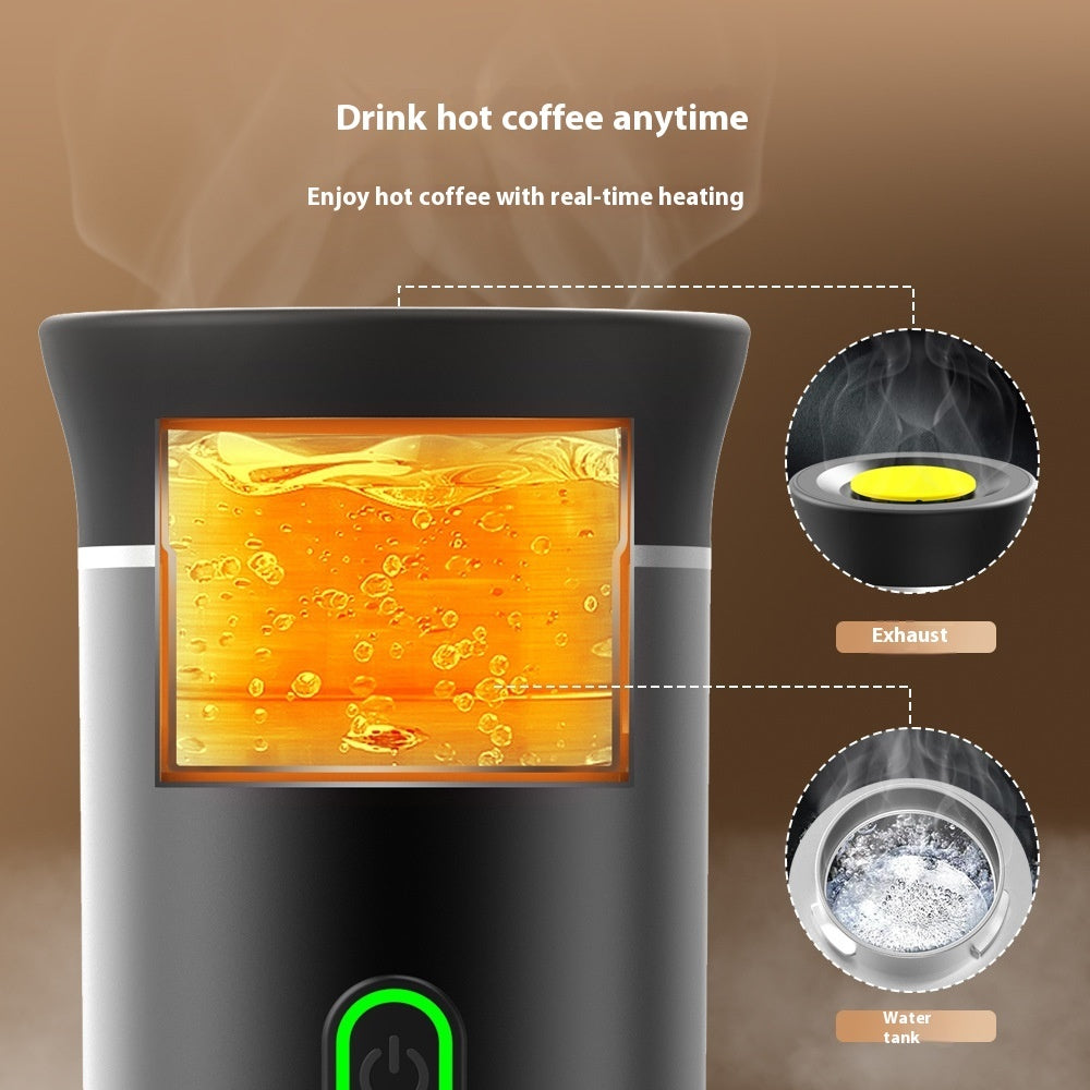 Aurelian & Co. 3-in-1 Portable Espresso Maker – Electric Coffee Grinder & Capsule Machine, USB Rechargeable, 60ml Travel Espresso Machine