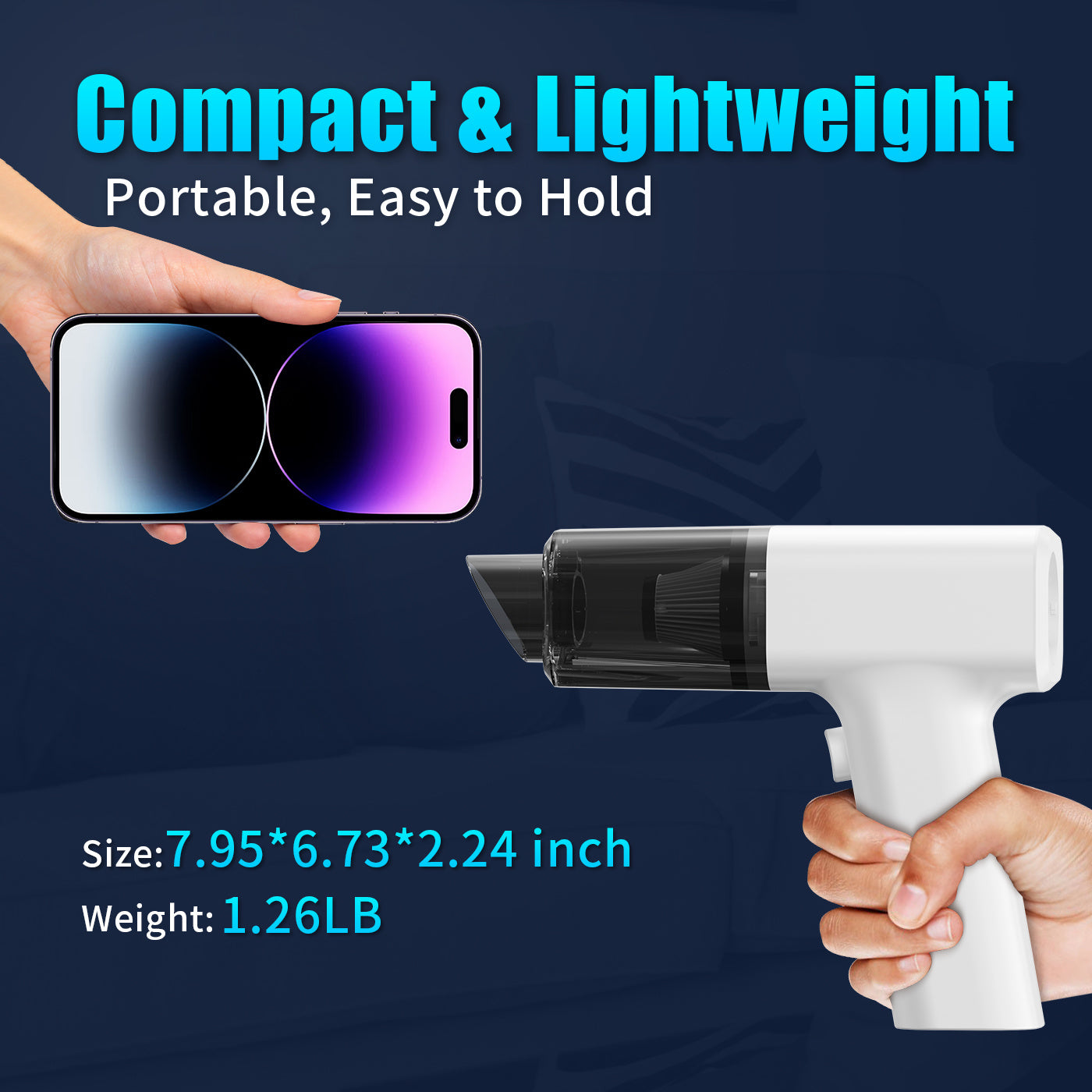 Aurelian & Co. Compact Dust Collector – Lightweight Plastic Vacuum Cleaner