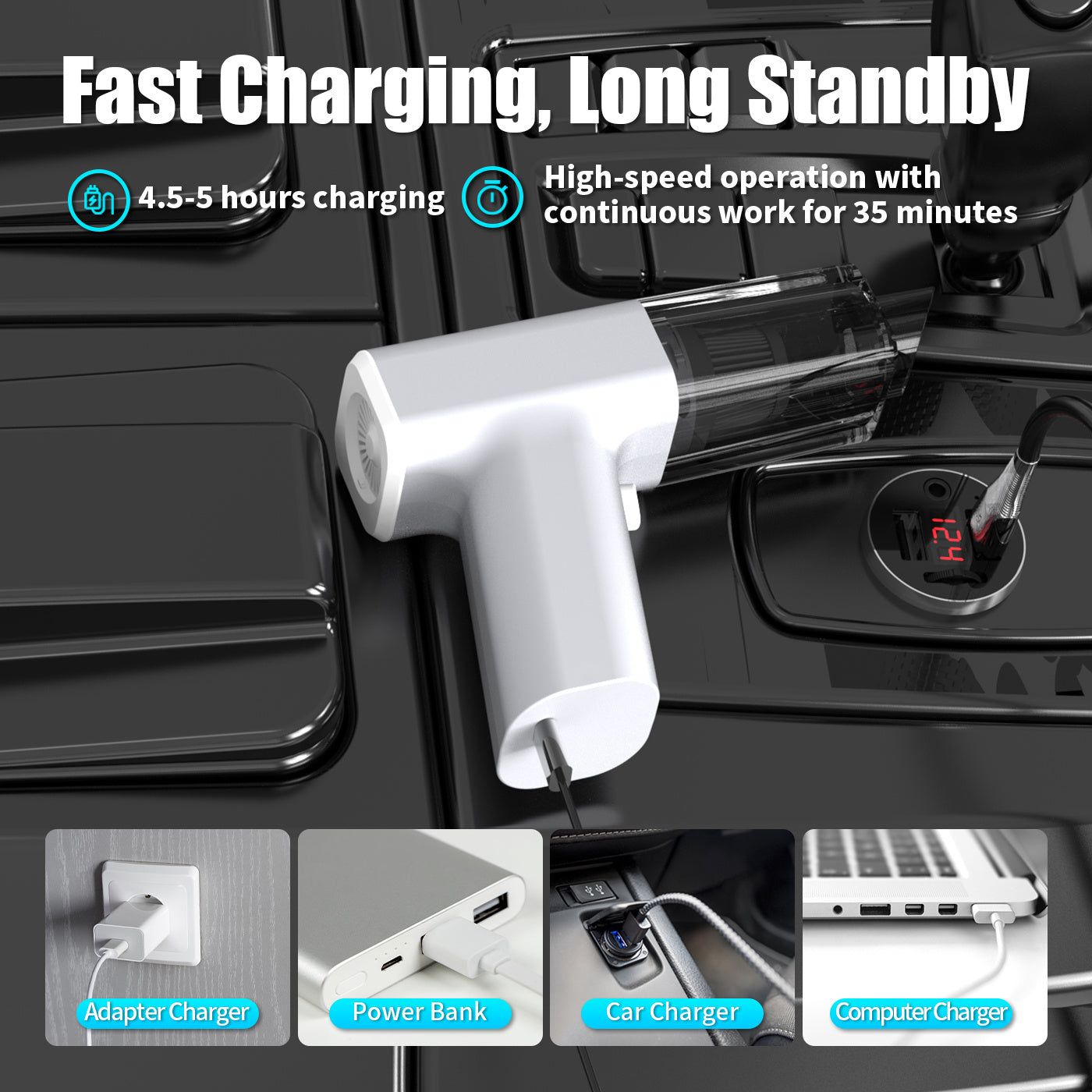 Aurelian & Co. Compact Dust Collector – Lightweight Plastic Vacuum Cleaner