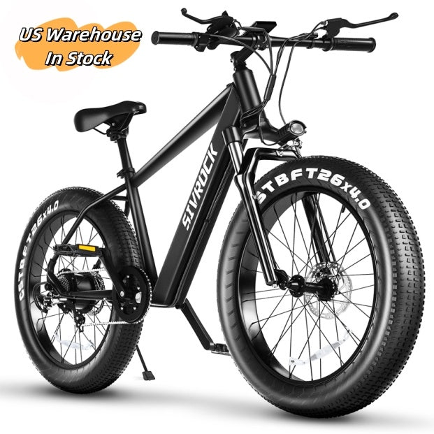 SIVROCK V1 1000W Electric Fat Tire Bike for Adults – 26"x4.0" All-Terrain eBike, 48V 15Ah Battery, 75 Mile Range, UL Certified, Shimano 7-Speed, LCD Display, Mechanical Disc Brakes