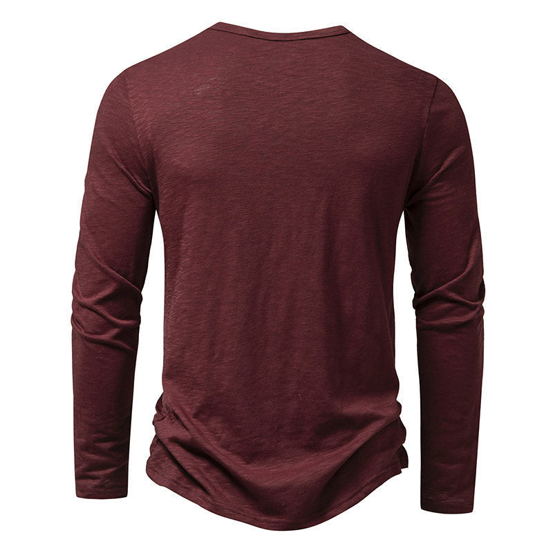 Aurelian & Co. Men’s Casual Long-Sleeve Pullover – Solid Color, Sporty Fit