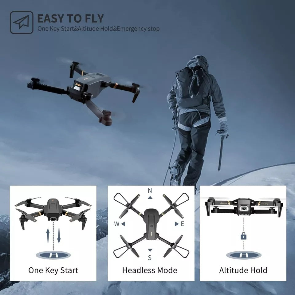 Aurelian & Co. 4DRC V4 Foldable Mini Drone – 1080P HD Camera, 26-Min Flight, 3 Batteries, Remote-Controlled Quadcopter