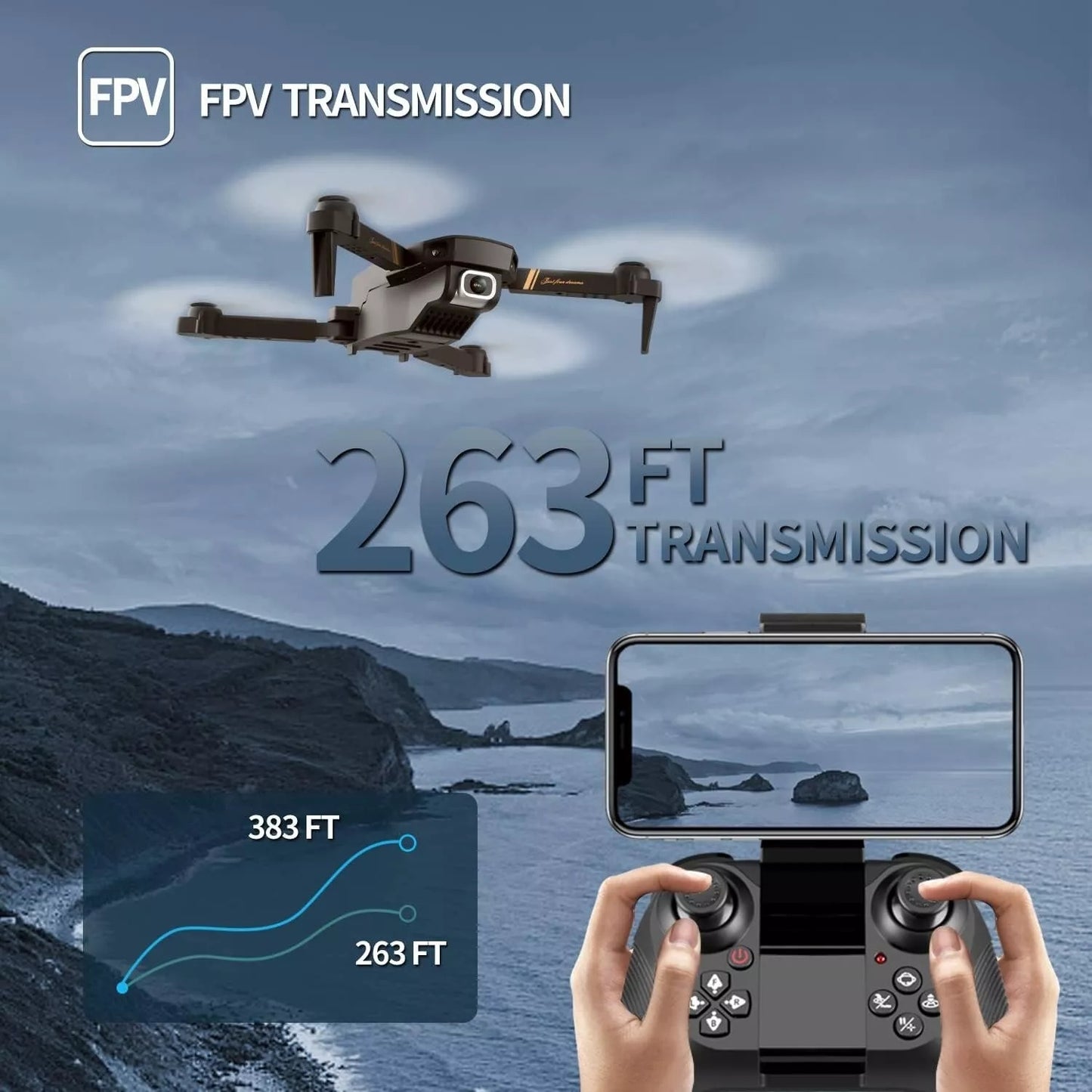 Aurelian & Co. 4DRC V4 Foldable Mini Drone – 1080P HD Camera, 26-Min Flight, 3 Batteries, Remote-Controlled Quadcopter