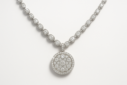 diamond chain with circular pendant