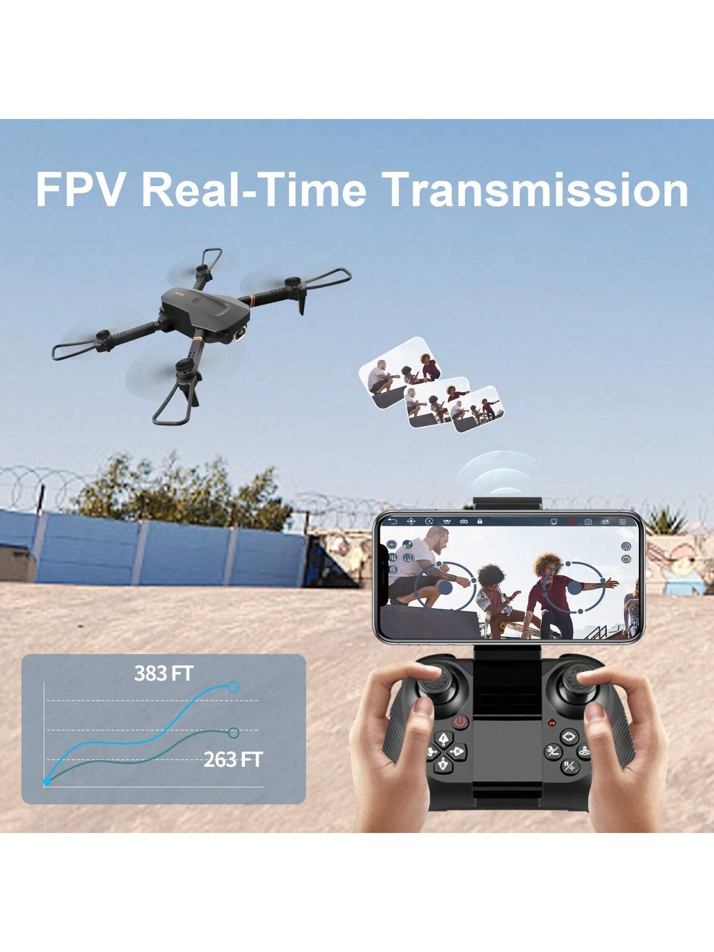 Aurelian & Co. 4DRC V4 Foldable Mini Drone – 1080P HD Camera, 26-Min Flight, 3 Batteries, Remote-Controlled Quadcopter