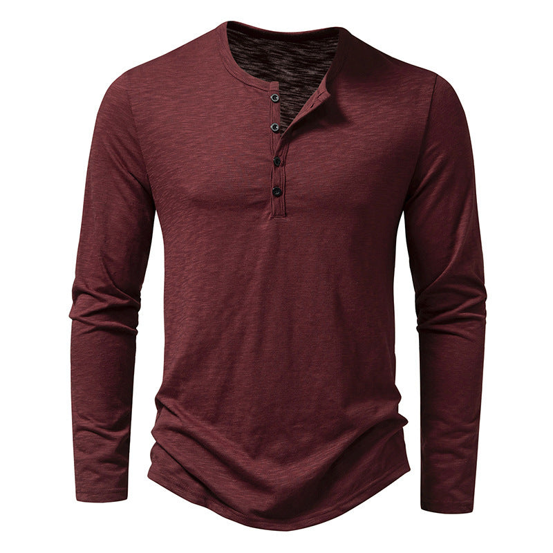 Aurelian & Co. Men’s Casual Long-Sleeve Pullover – Solid Color, Sporty Fit