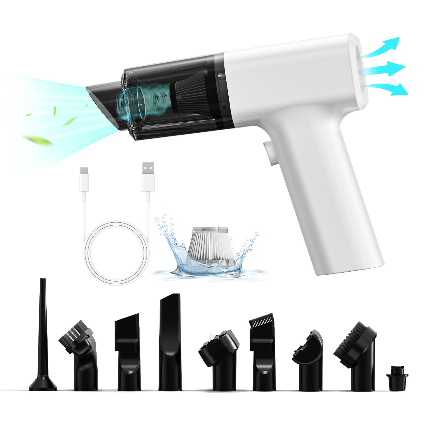 Aurelian & Co. Compact Dust Collector – Lightweight Plastic Vacuum Cleaner